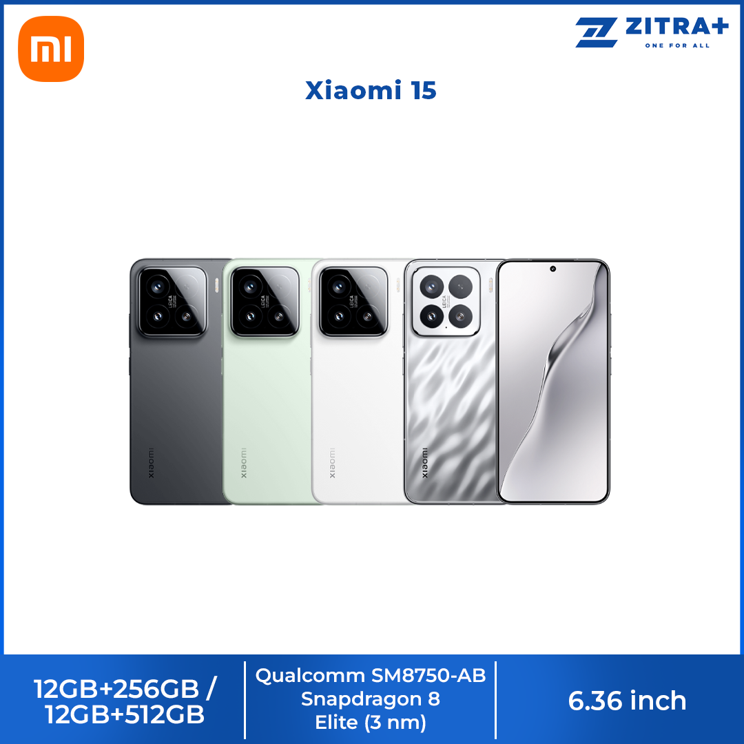 Xiaomi 15 12GB+256GB/ 12GB+512GB | Qualcomm SM8750-AB Snapdragon 8 Elite (3 nm) | 6.36 inches, LTPO AMOLED | 50MP Camera | Li-Po 5240 mAh, 90W HyperCharge