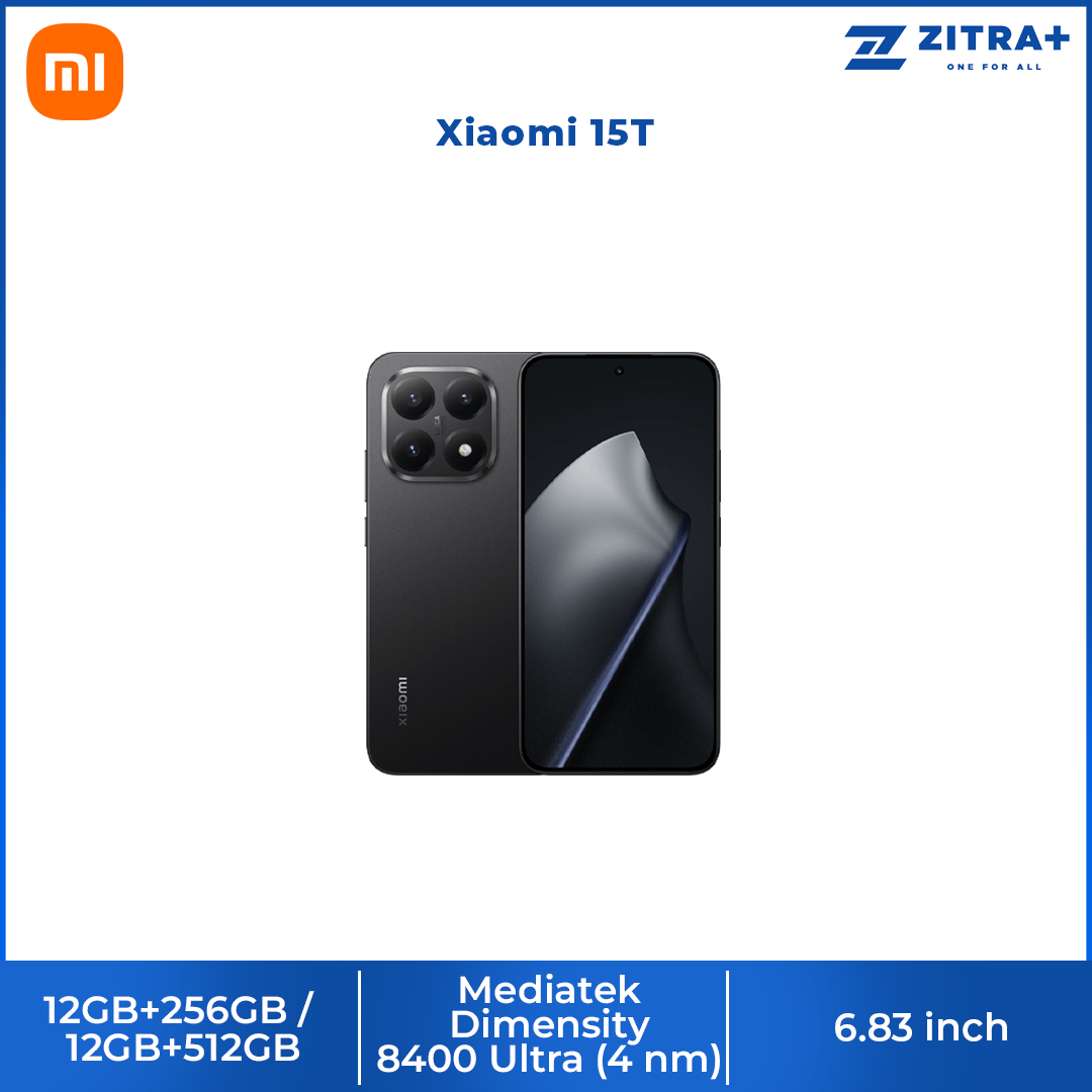 Xiaomi 15T | 67W HyperCharge | MediaTek Dimensity 8400-Ultra | 6.83" 120Hz Eye-Care Display | Leica Summilux Optical Lens