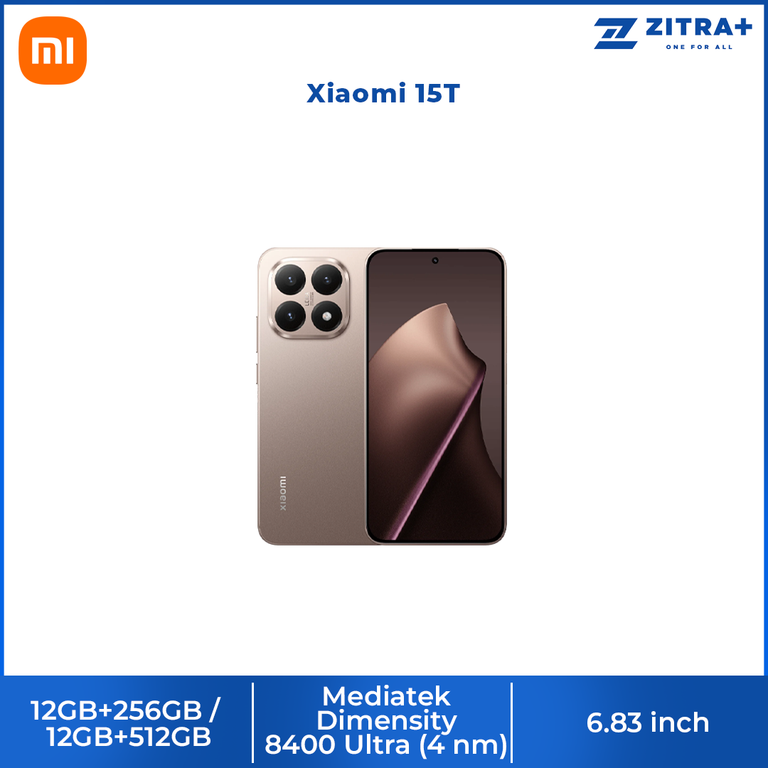 Xiaomi 15T | 67W HyperCharge | MediaTek Dimensity 8400-Ultra | 6.83" 120Hz Eye-Care Display | Leica Summilux Optical Lens