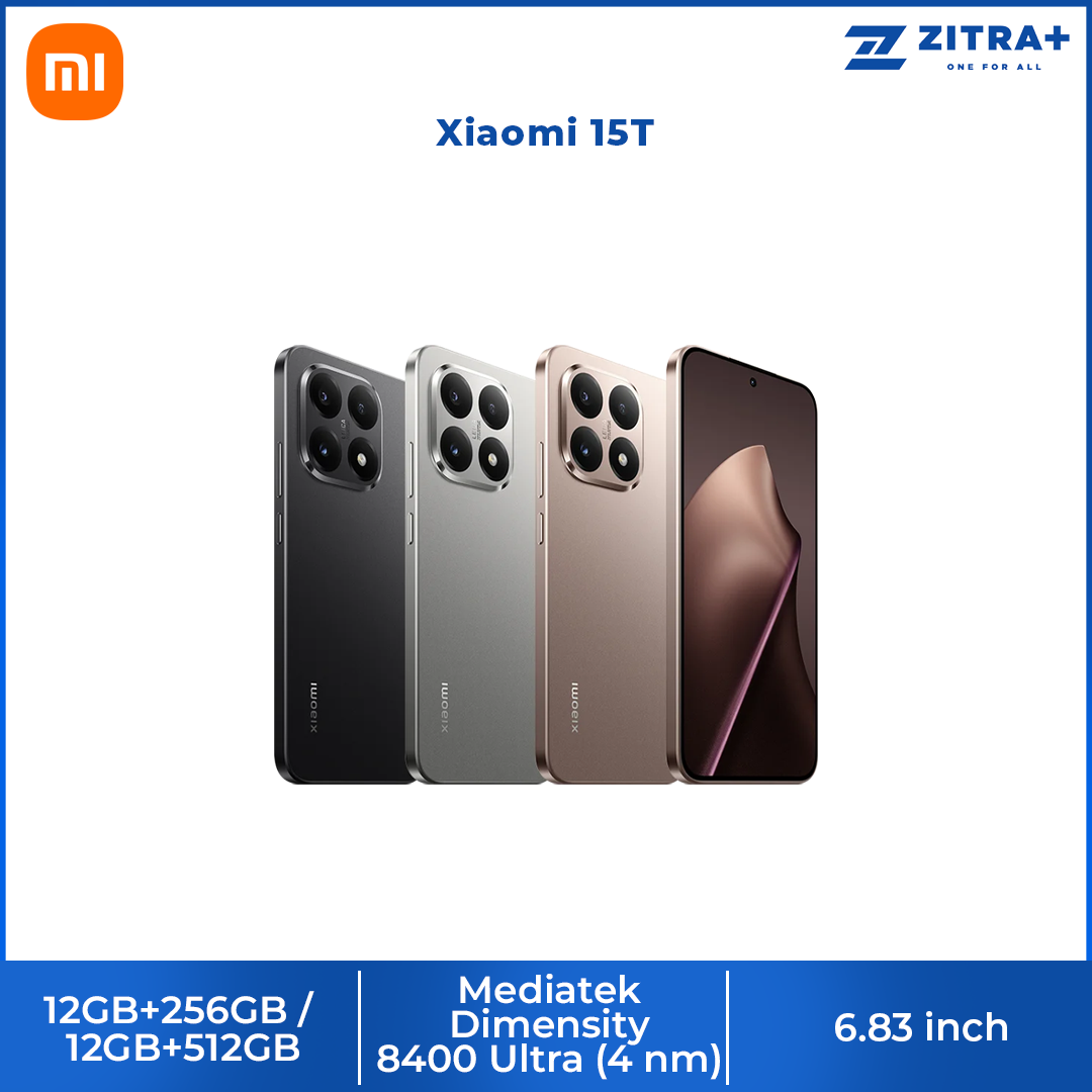 Xiaomi 15T | 67W HyperCharge | MediaTek Dimensity 8400-Ultra | 6.83" 120Hz Eye-Care Display | Leica Summilux Optical Lens
