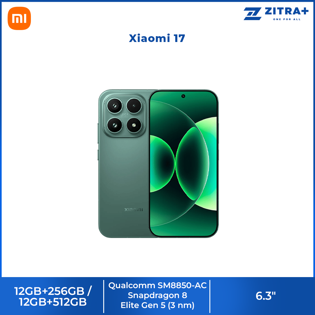Xiaomi 17 12GB+512GB/12GB+256GB | 6.3", LTPO AMOLED | 50MP Rear Camera | Qualcomm SM8850-AC Snapdragon 8 Elite Gen 5 (3 nm) | Li-Po 6330mAh