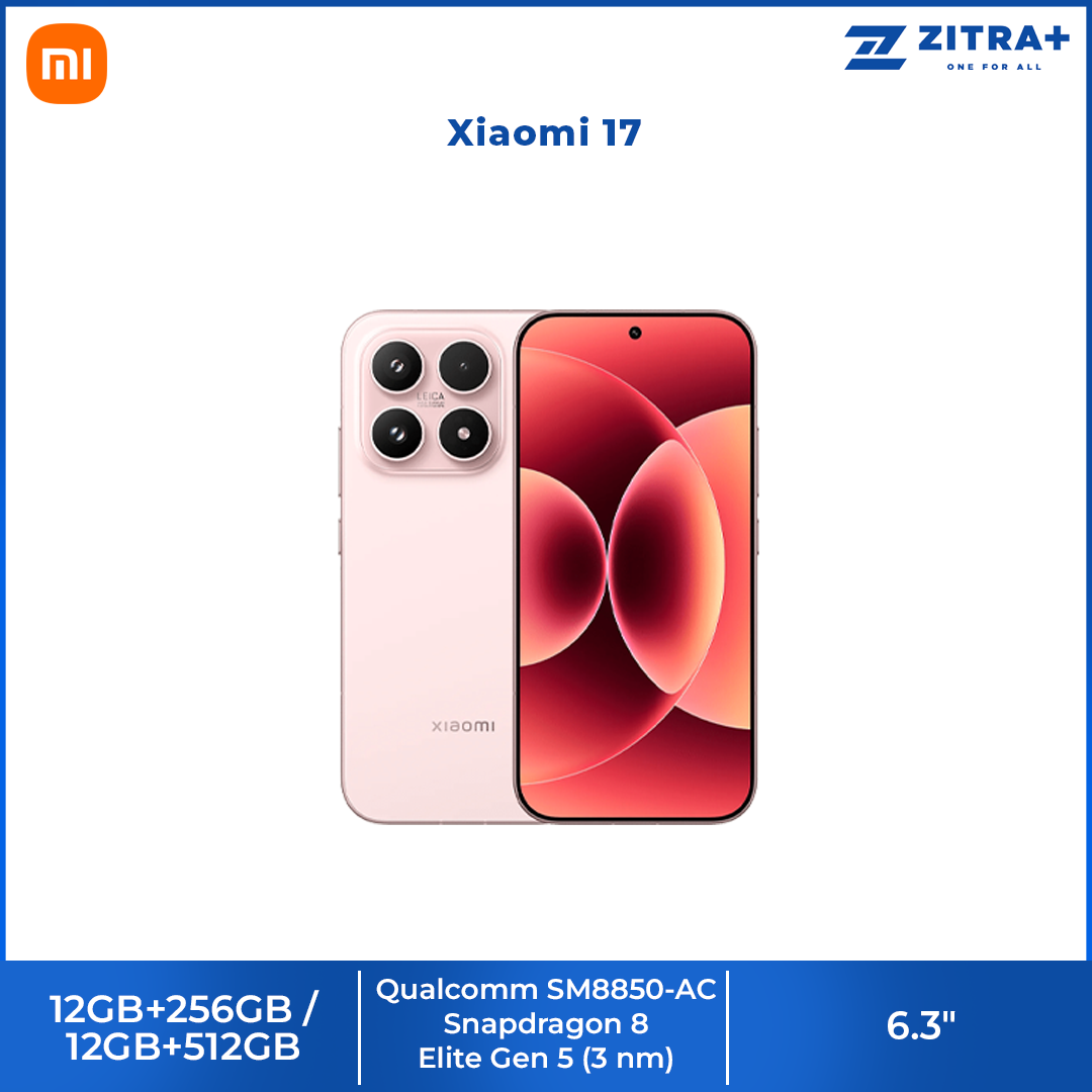 Xiaomi 17 12GB+512GB/12GB+256GB | 6.3", LTPO AMOLED | 50MP Rear Camera | Qualcomm SM8850-AC Snapdragon 8 Elite Gen 5 (3 nm) | Li-Po 6330mAh