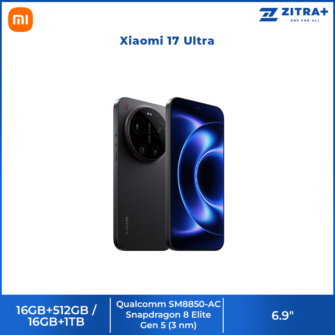 Xiaomi 17 Ultra 16GB+512GB/16GB+1TB | 6.9", LTPO AMOLED | 50MP Rear Camera | Qualcomm SM8850-AC Snapdragon 8 Elite Gen 5 (3 nm) | Li-Po 6000mAh, Supports 90W fast charging