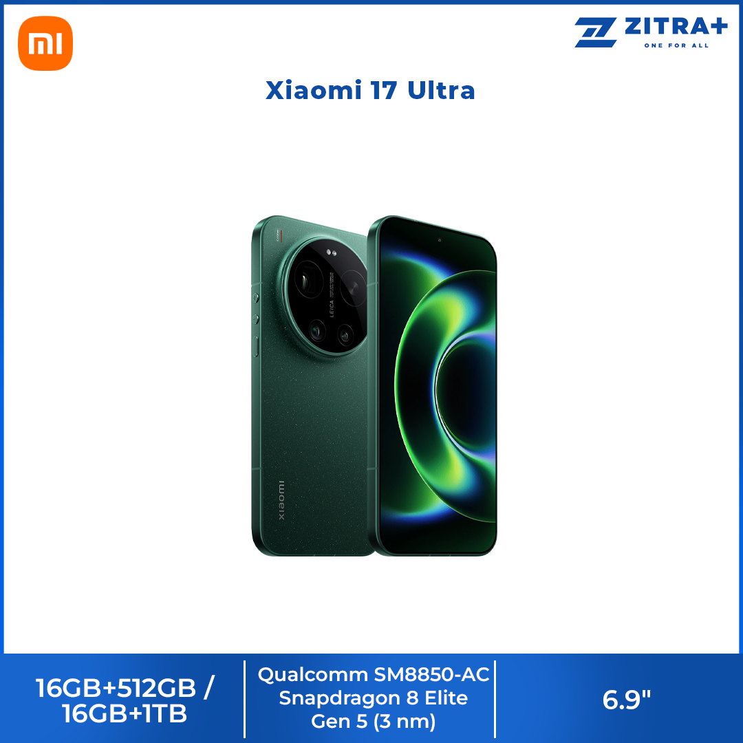 Xiaomi 17 Ultra 16GB+512GB/16GB+1TB | 6.9", LTPO AMOLED | 50MP Rear Camera | Qualcomm SM8850-AC Snapdragon 8 Elite Gen 5 (3 nm) | Li-Po 6000mAh, Supports 90W fast charging