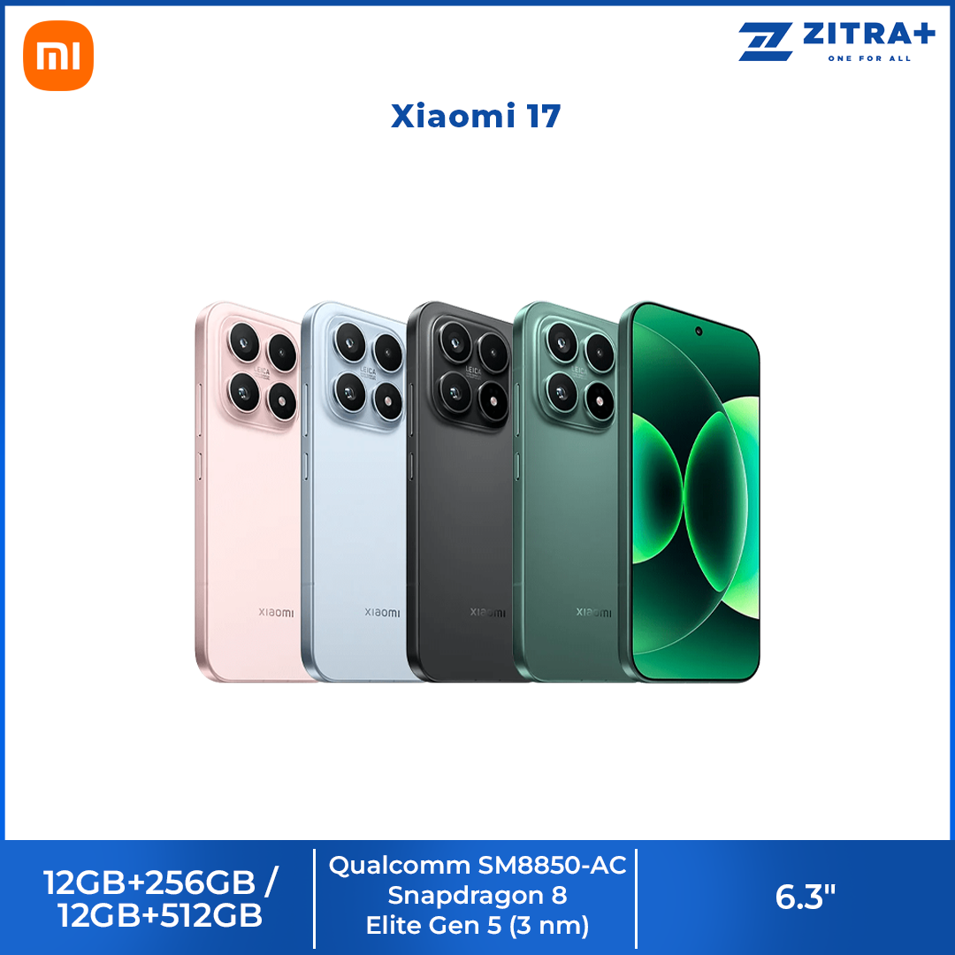 Xiaomi 17 12GB+512GB/12GB+256GB | 6.3", LTPO AMOLED | 50MP Rear Camera | Qualcomm SM8850-AC Snapdragon 8 Elite Gen 5 (3 nm) | Li-Po 6330mAh
