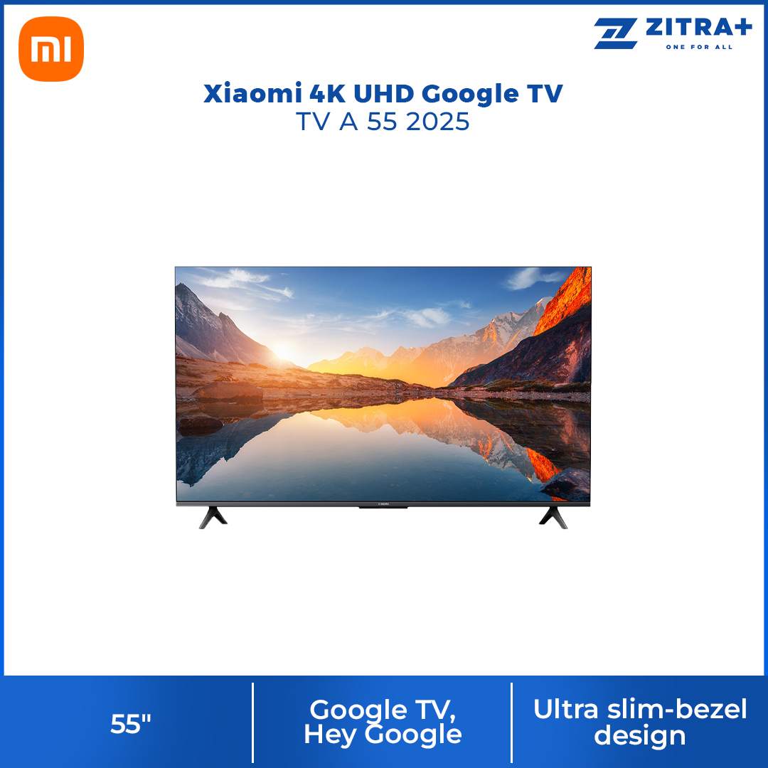Xiaomi 55" 4K UHD Google TV TV A 55 2025 | 4K HDR | Dolby Audio™ | Ultra slim-bezel design | Google TV