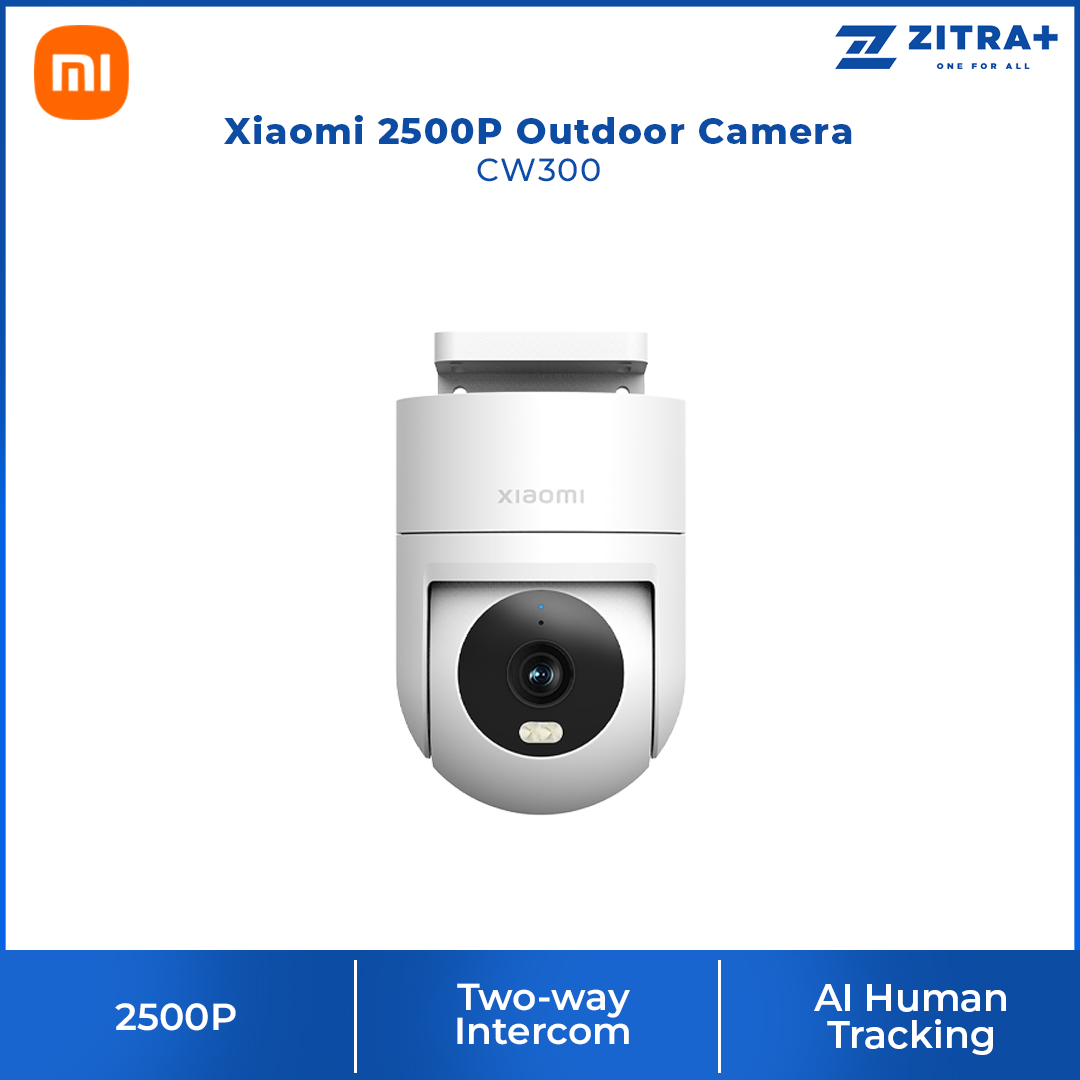 Xiaomi 2500P Outdoor Camera CW300  | Smart Full-Color Night Vision | IP66 Water and Dust Resistant | AI Human Tracking | Audible and Visual Alarm