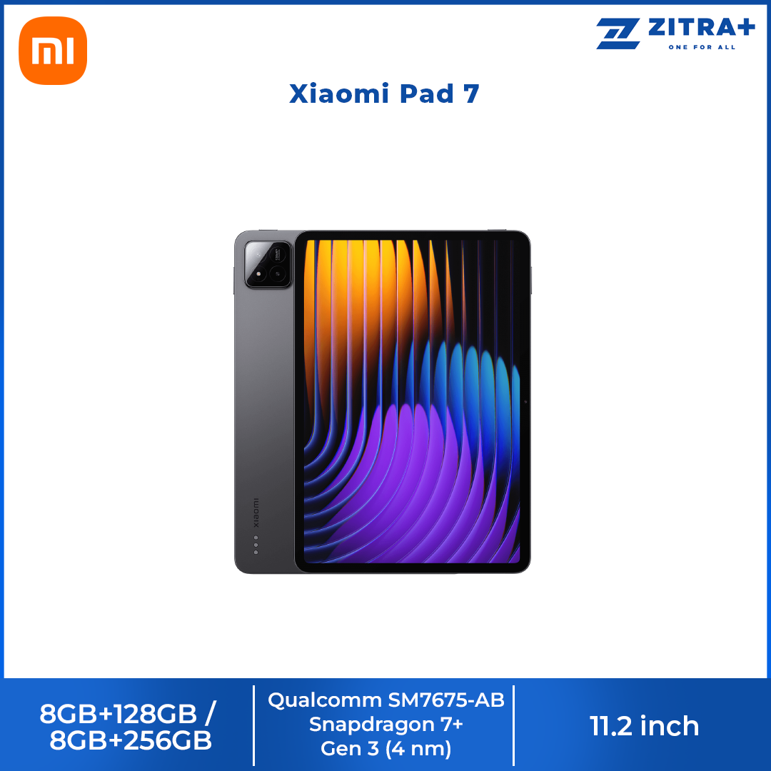 Xiaomi Pad 7 8GB+128GB/ 8GB+256GB | Qualcomm SM7675-AB Snapdragon 7+ Gen 3 (4 nm) | 11.2 inch, PS LCD | 13MP Main Camera | Li-Po 8850 mAh,Fast charging 45W