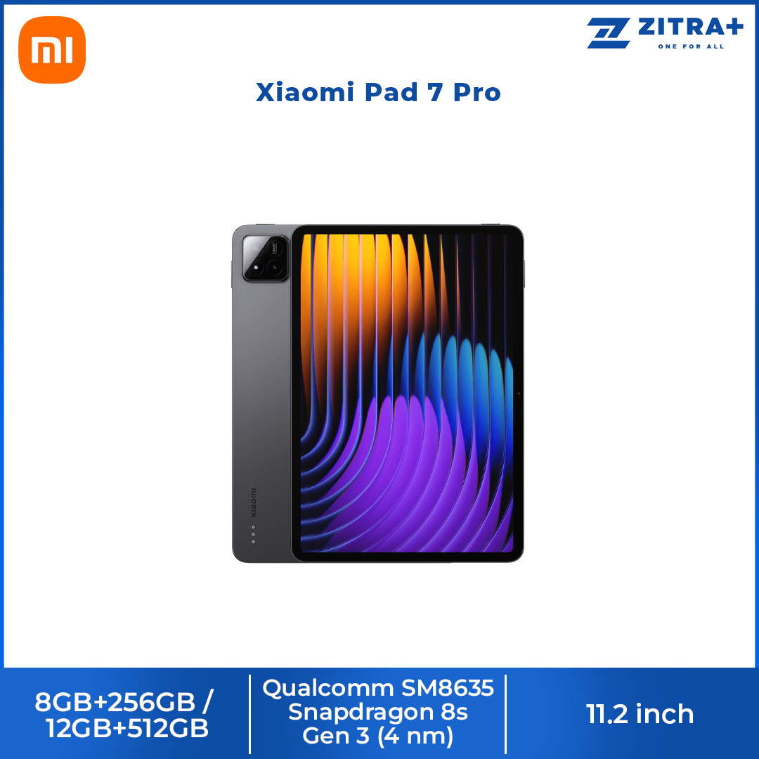 Xiaomi Pad 7 Pro 8GB+256GB/ 12GB+512GB | Qualcomm SM8635 Snapdragon 8s Gen 3 (4 nm) | 11.2 inch, PS LCD | 50MP Main Camera | Li-Po 8850 mAh