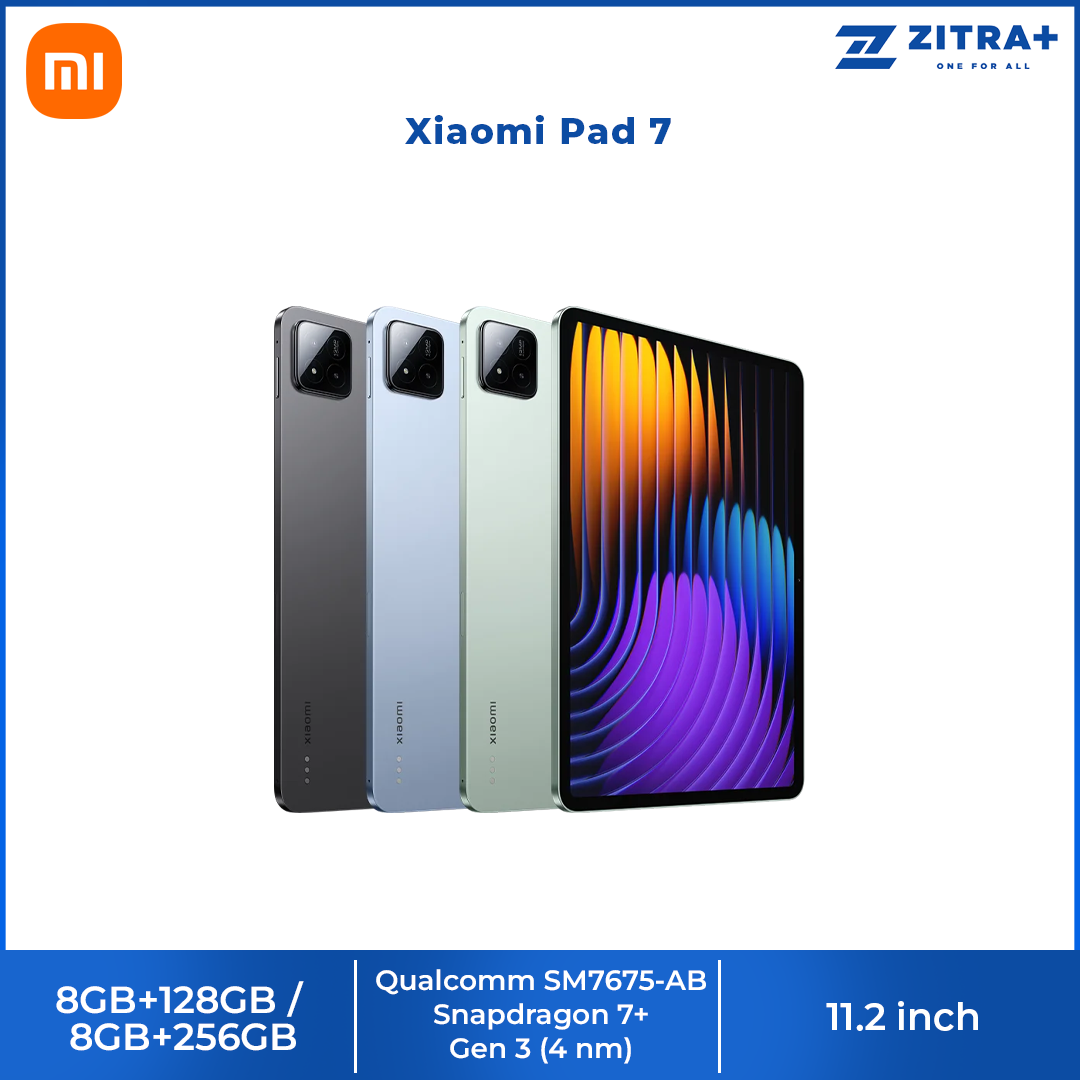 Xiaomi Pad 7 8GB+128GB/ 8GB+256GB | Qualcomm SM7675-AB Snapdragon 7+ Gen 3 (4 nm) | 11.2 inch, PS LCD | 13MP Main Camera | Li-Po 8850 mAh,Fast charging 45W