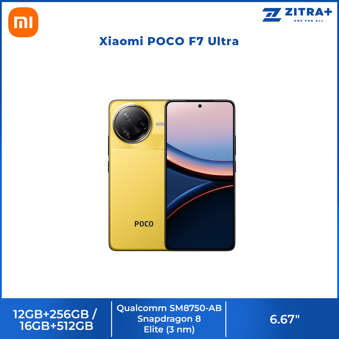Xiaomi POCO F7 Ultra 12GB+256GB/ 16GB+512GB | Qualcomm SM8750-AB Snapdragon 8 Elite (3 nm) | 6.67 inches, AMOLED | 50MP Main Camera | Li-Po 5300 mAh, 120W HyperCharge