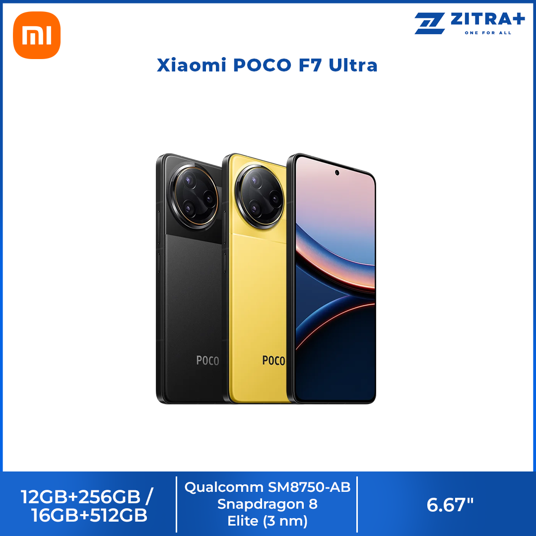Xiaomi POCO F7 Ultra 12GB+256GB/ 16GB+512GB | Qualcomm SM8750-AB Snapdragon 8 Elite (3 nm) | 6.67 inches, AMOLED | 50MP Main Camera | Li-Po 5300 mAh, 120W HyperCharge