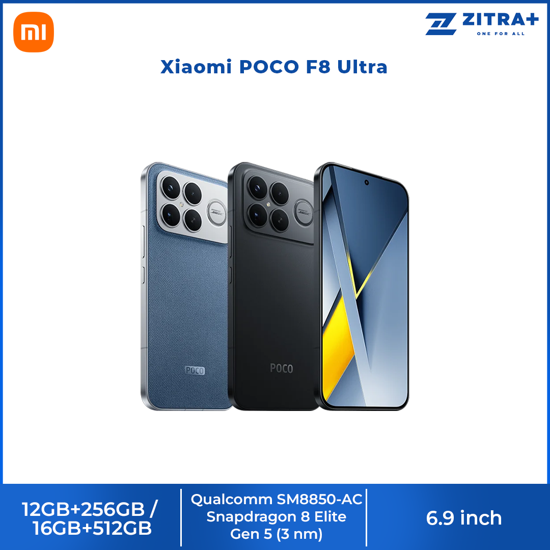 Xiaomi POCO F8 Ultra | 6500mAh battery | Snapdragon® 8 Elite Gen 5 | 50MP Light Fusion 950 with OIS | 6.9" 120Hz POCO HyperRGB AMOLED