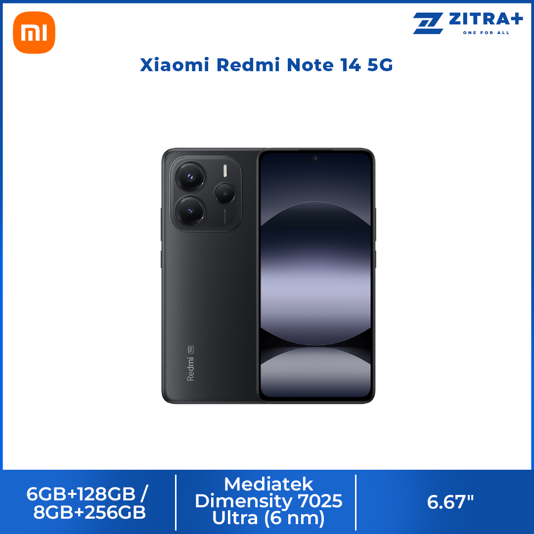 Xiaomi Redmi Note 14 5G | 108MP AI camera | 45W Turbo Charging With 5110mAh Battery | MediaTek Dimensity 7025-Ultra