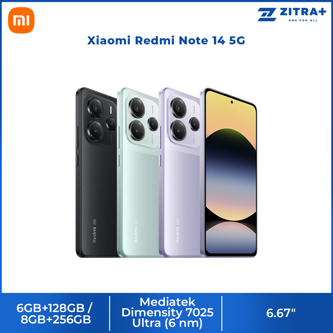 Xiaomi Redmi Note 14 5G | 108MP AI camera | 45W Turbo Charging With 51