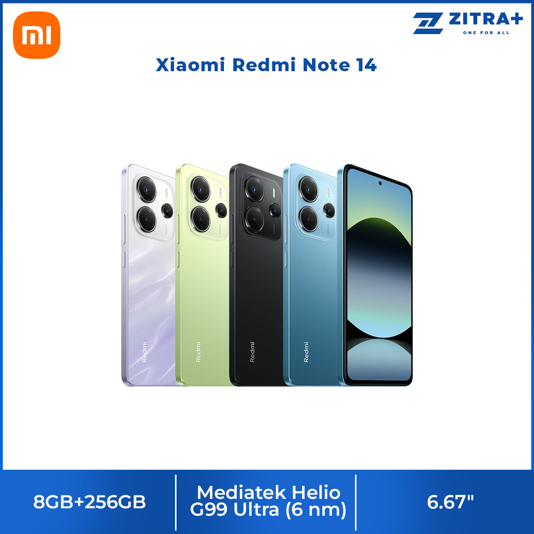 Xiaomi Redmi Note 14 | MediaTek Helio G99-Ultra | 120Hz Eye-Care Display | 108MP AI Camera System