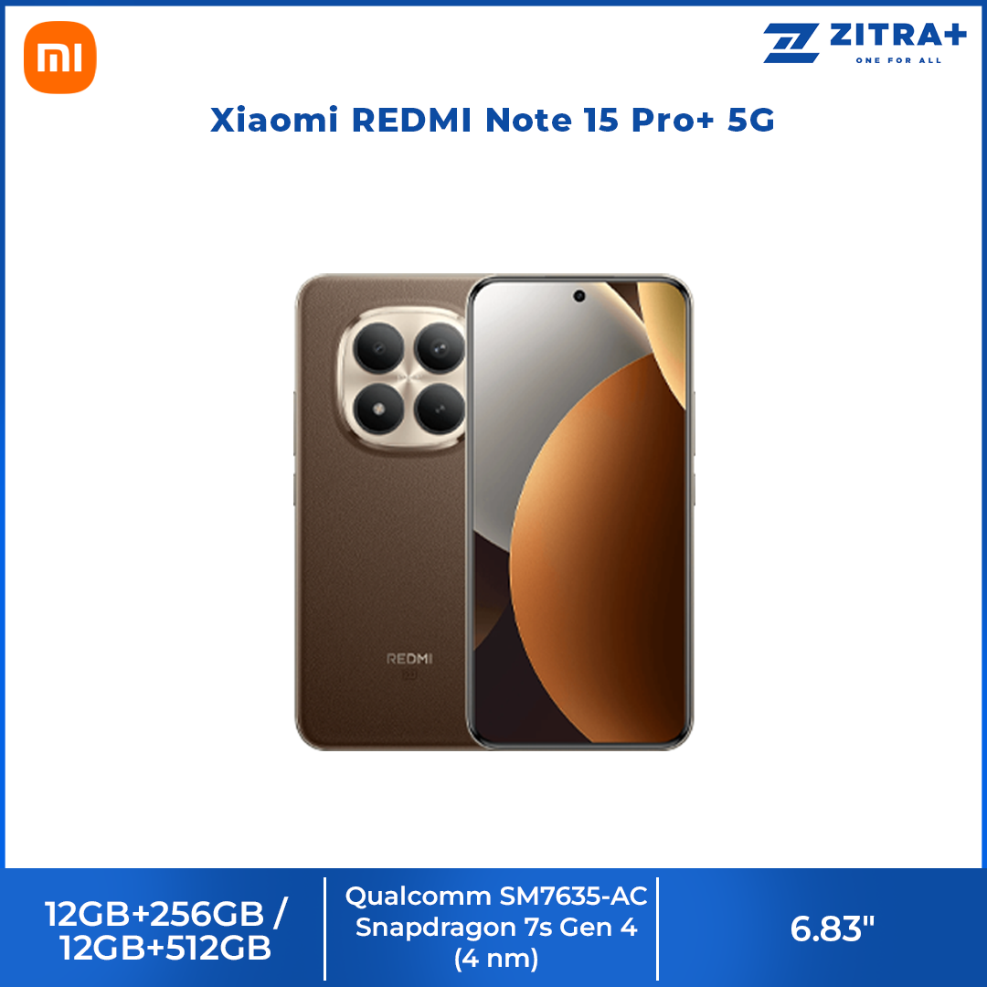 Xiaomi REDMI Note 15 Pro+ 5G 12GB+256GB/12GB+512GB | 6.83", AMOLED | 200MP Rear Camera | Qualcomm SM7635-AC Snapdragon 7s Gen 4 (4 nm) | Li-Po 6500mAh