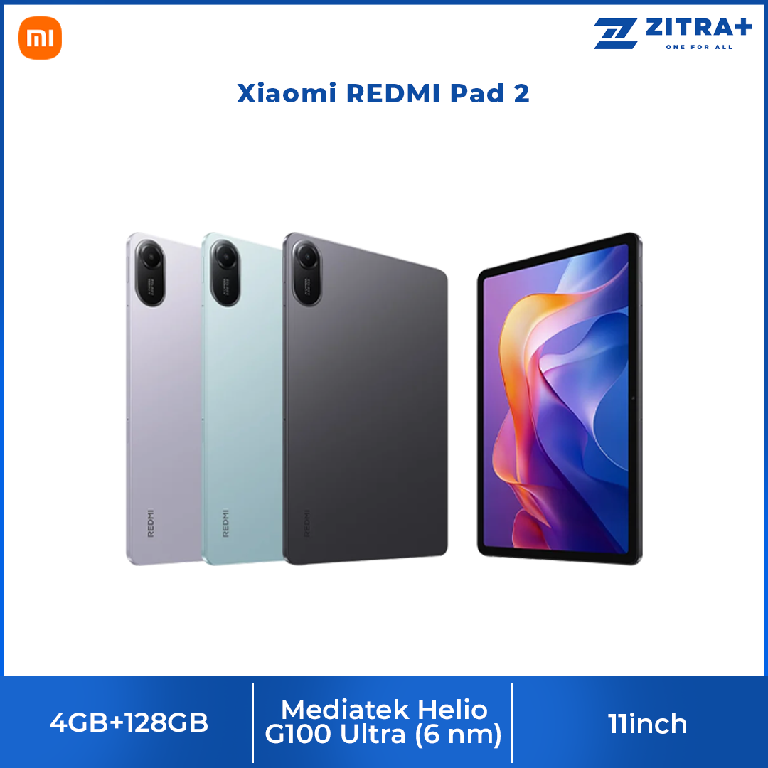 Xiaomi REDMI Pad 2 4GB+128GB | 11" 2.5K crystal-clear display | Advanced Helio G100-Ultra |  9000mAh