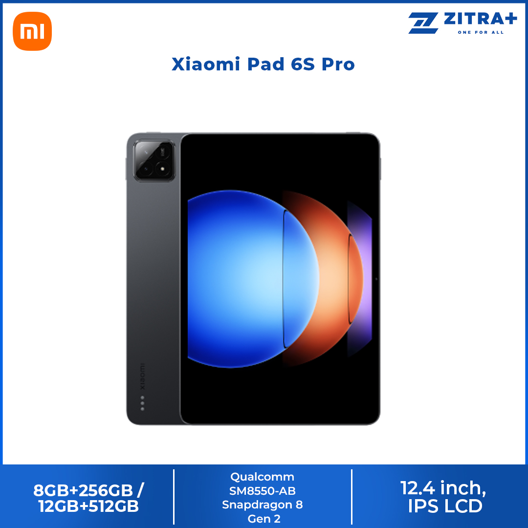 Xiaomi Pad 6S Pro 8GB+256GB /  8GB+128GB | Powered by Xiaomi HyperOS | Snapdragon® 8 Gen 2  | 6 speakers for immersive stereo sound | 1  Year General Warranty