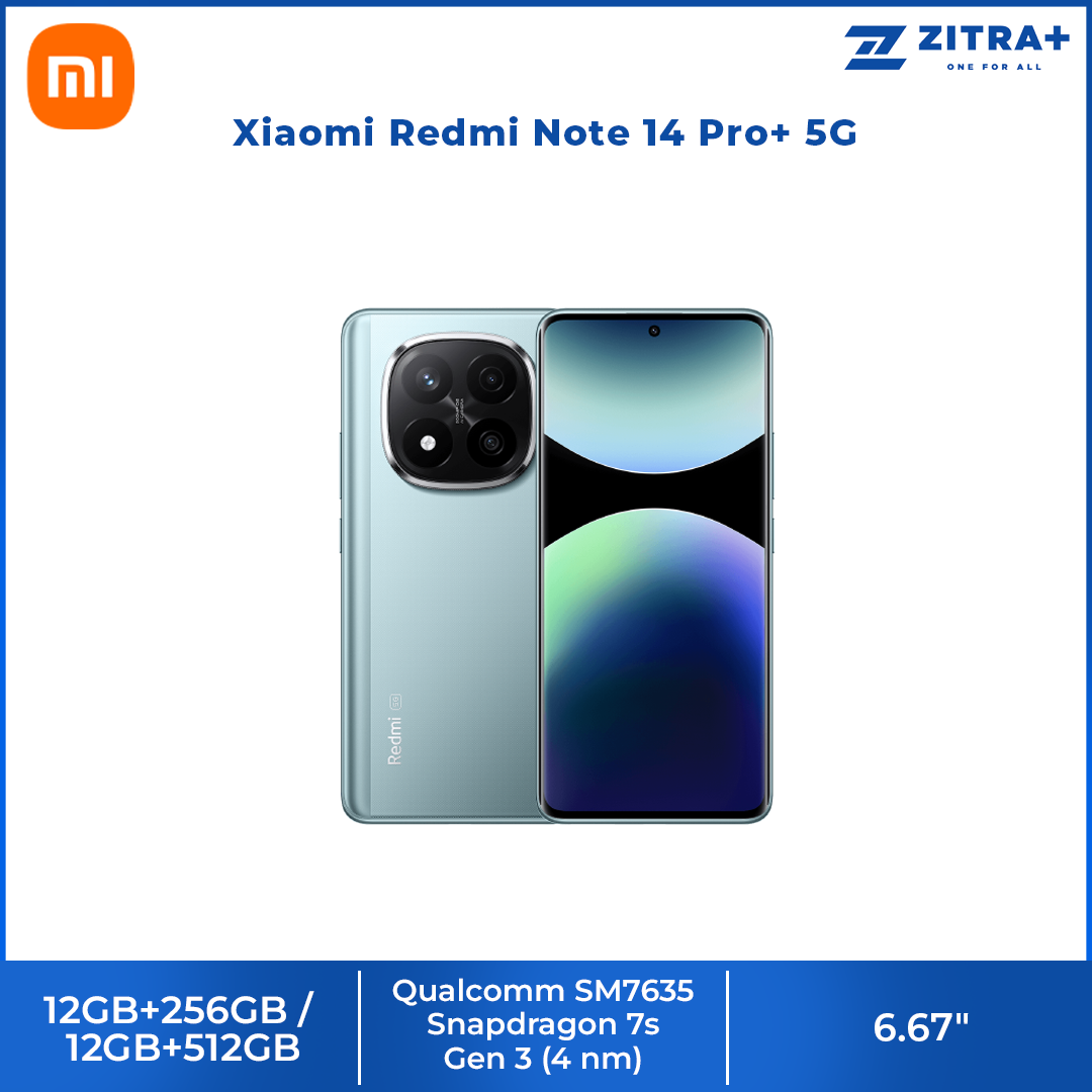 Xiaomi Redmi Note 14 Pro+ 5G | 200MP AI camera | All-Star Durability | Snapdragon® 7s Gen 3 | 120W HyperCharge