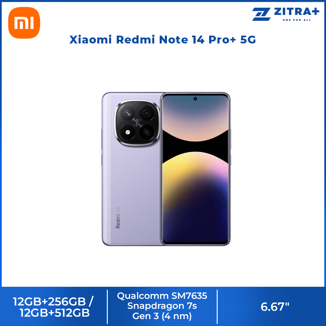 Xiaomi Redmi Note 14 Pro+ 5G | 200MP AI camera | All-Star Durability | Snapdragon® 7s Gen 3 | 120W HyperCharge