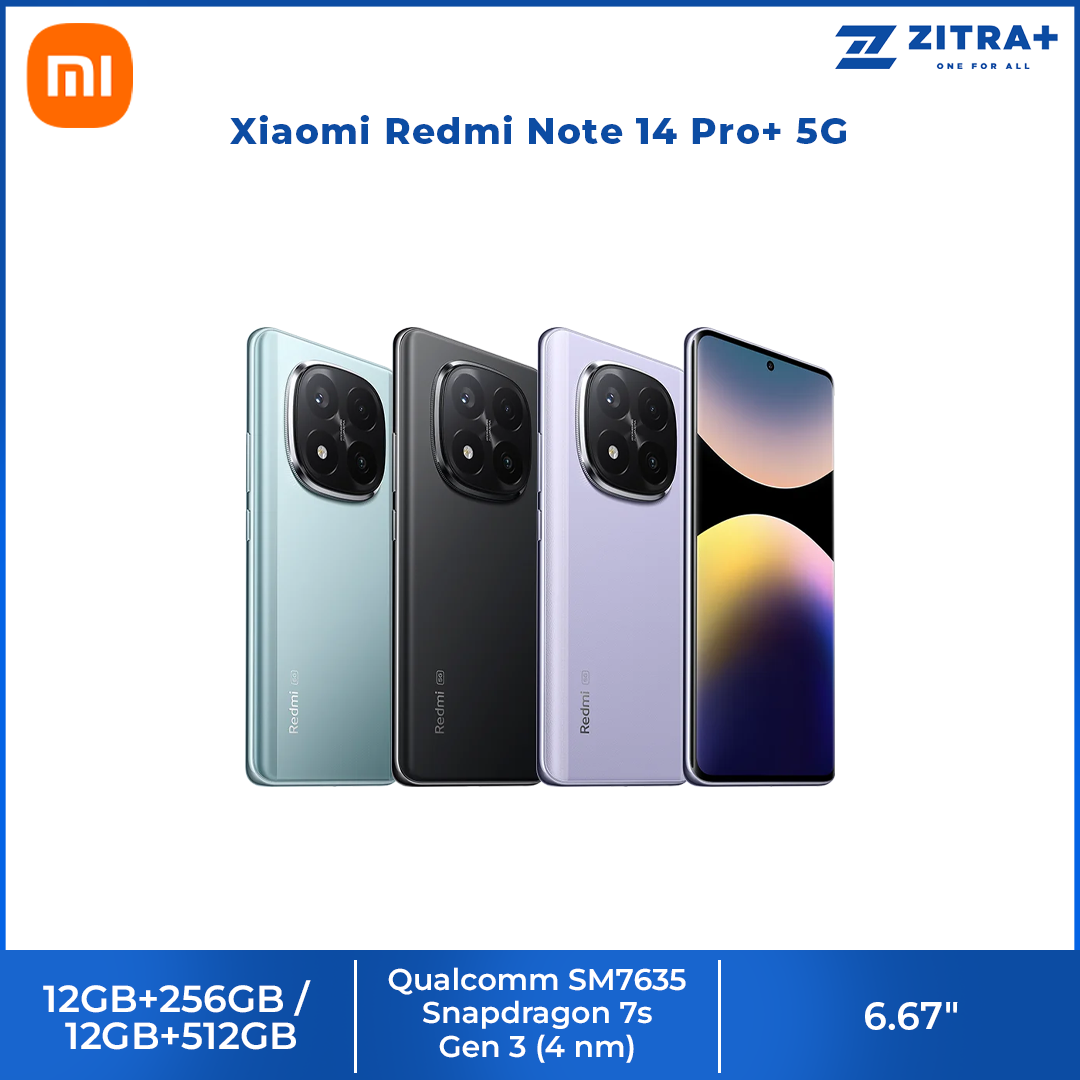 Xiaomi Redmi Note 14 Pro+ 5G | 200MP AI camera | All-Star Durability | Snapdragon® 7s Gen 3 | 120W HyperCharge