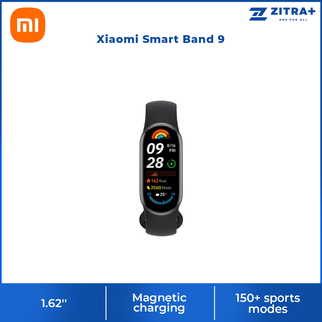 Xiaomi Smart Band 9 | Colourful metallic frame | 150+ sports modes | 1.62'' AMOLED display