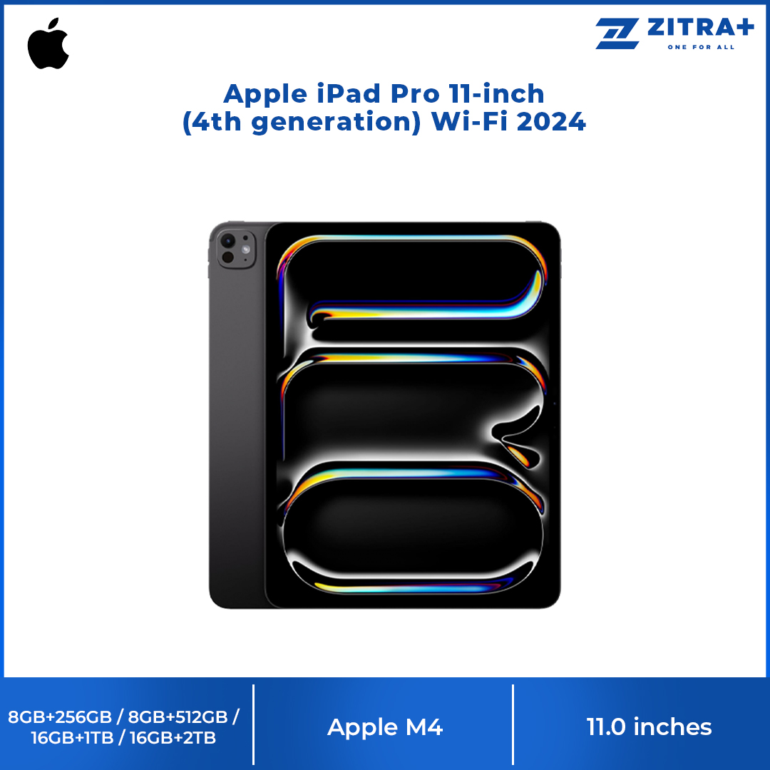 Apple iPad Pro 11-inch (4th generation) Wi-Fi 2024 16GB+2TB / 16GB+1TB / 8GB+512GB / 8GB+256GB | Ultra Retina XDR Display | Tandem OLED1 | Apple Pencil Hover | 1  Year General Warranty