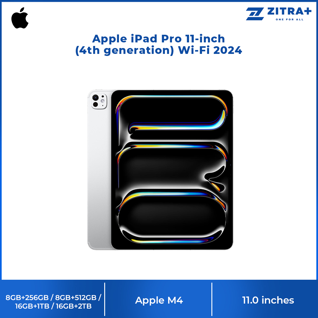 Apple iPad Pro 11-inch (4th generation) Wi-Fi 2024 16GB+2TB / 16GB+1TB / 8GB+512GB / 8GB+256GB | Ultra Retina XDR Display | Tandem OLED1 | Apple Pencil Hover | 1  Year General Warranty