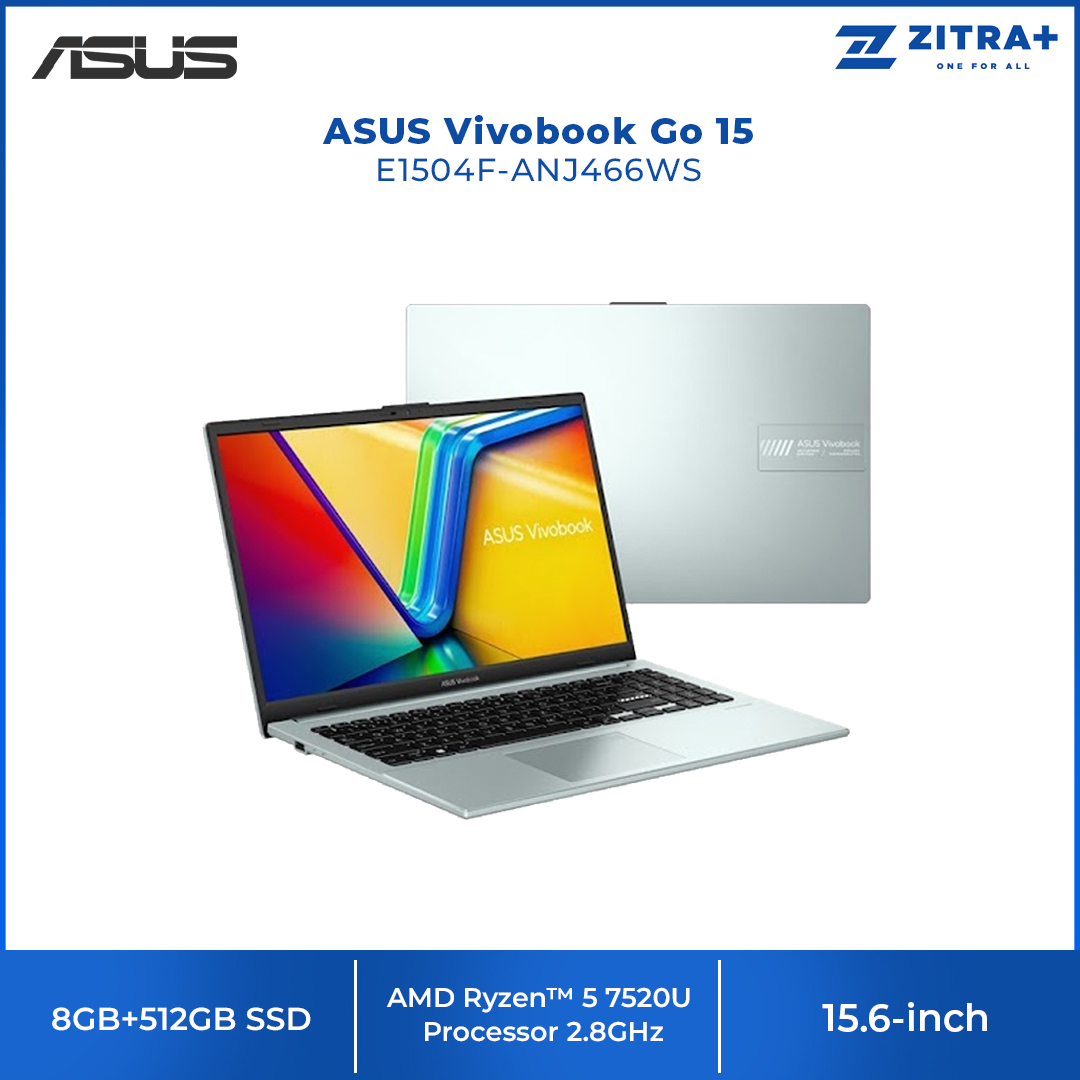 ASUS Vivobook Go 15  Laptop E1504F-ANJ466WS  | System Diagnosis | Function Key Lock | WiFi SmartConnect | 2  Year General Warranty
