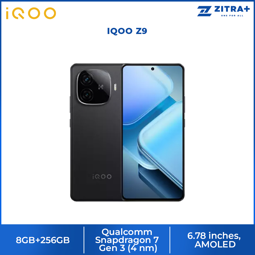 IQOO Z9 8GB+256GB | Snapdragon® 7 Gen 3 | 4D Game Vibration5 | Infrared Remote Control | 1  Year General Warranty
