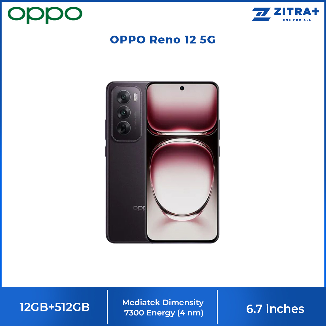 OPPO Reno12 5G 12GB+512GB | Unprecedented Reno Design | Reno's Best Battery Life Ever | AI Expert Potrait | 1  Year General Warranty