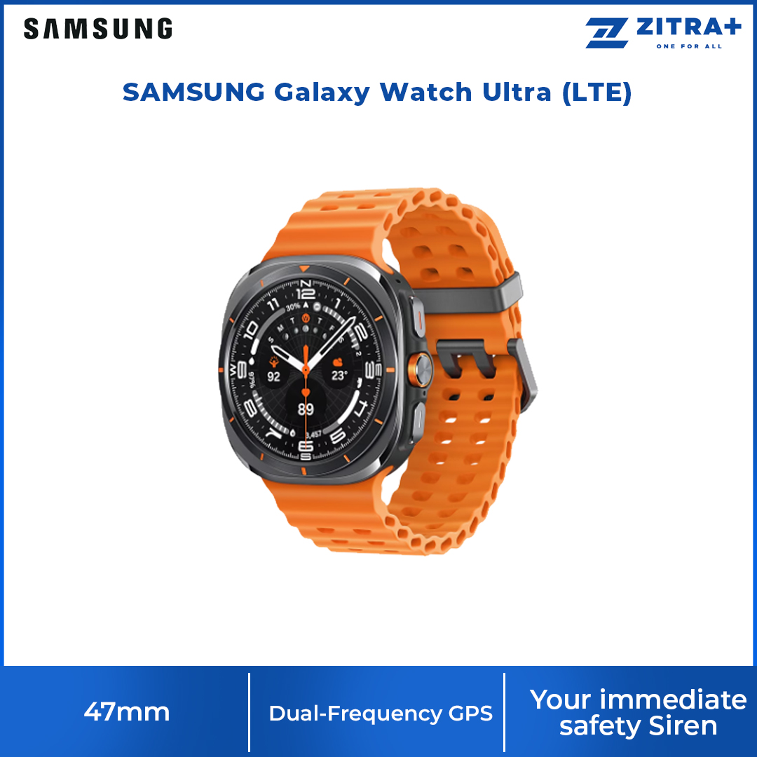 SAMSUNG Galaxy Watch Ultra (LTE) 47mm | 10 ATM water resistance | Immediate Safety Siren | Dual-Frequency GPS