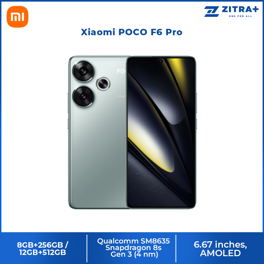 Xiaomi POCO F6 12GB+512GB / 8GB+256G | Flagship Snapdragon | 90W turbo charging | Intelligent temperature control | 1  Year General Warranty