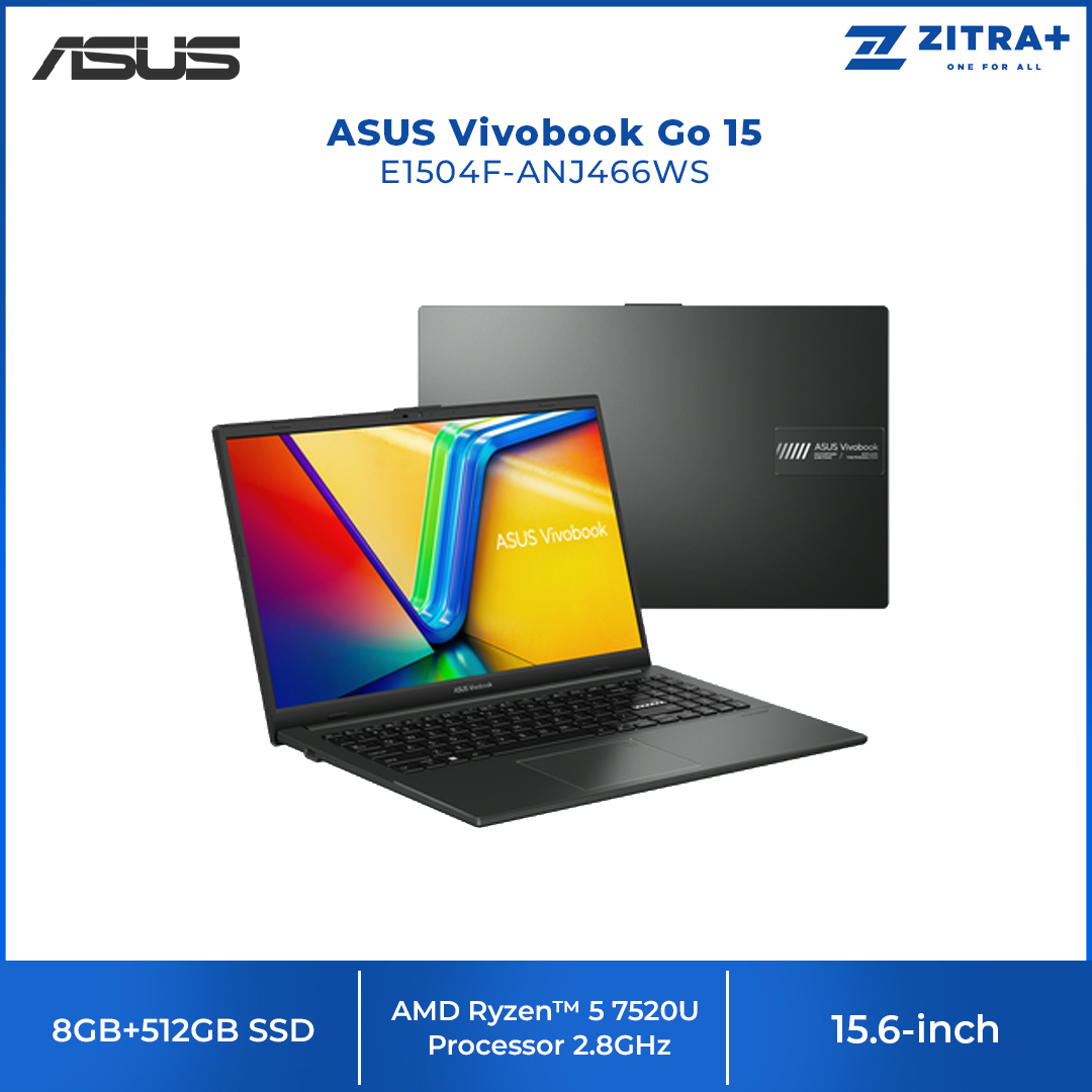 ASUS Vivobook Go 15  Laptop E1504F-ANJ466WS  | System Diagnosis | Function Key Lock | WiFi SmartConnect | 2  Year General Warranty