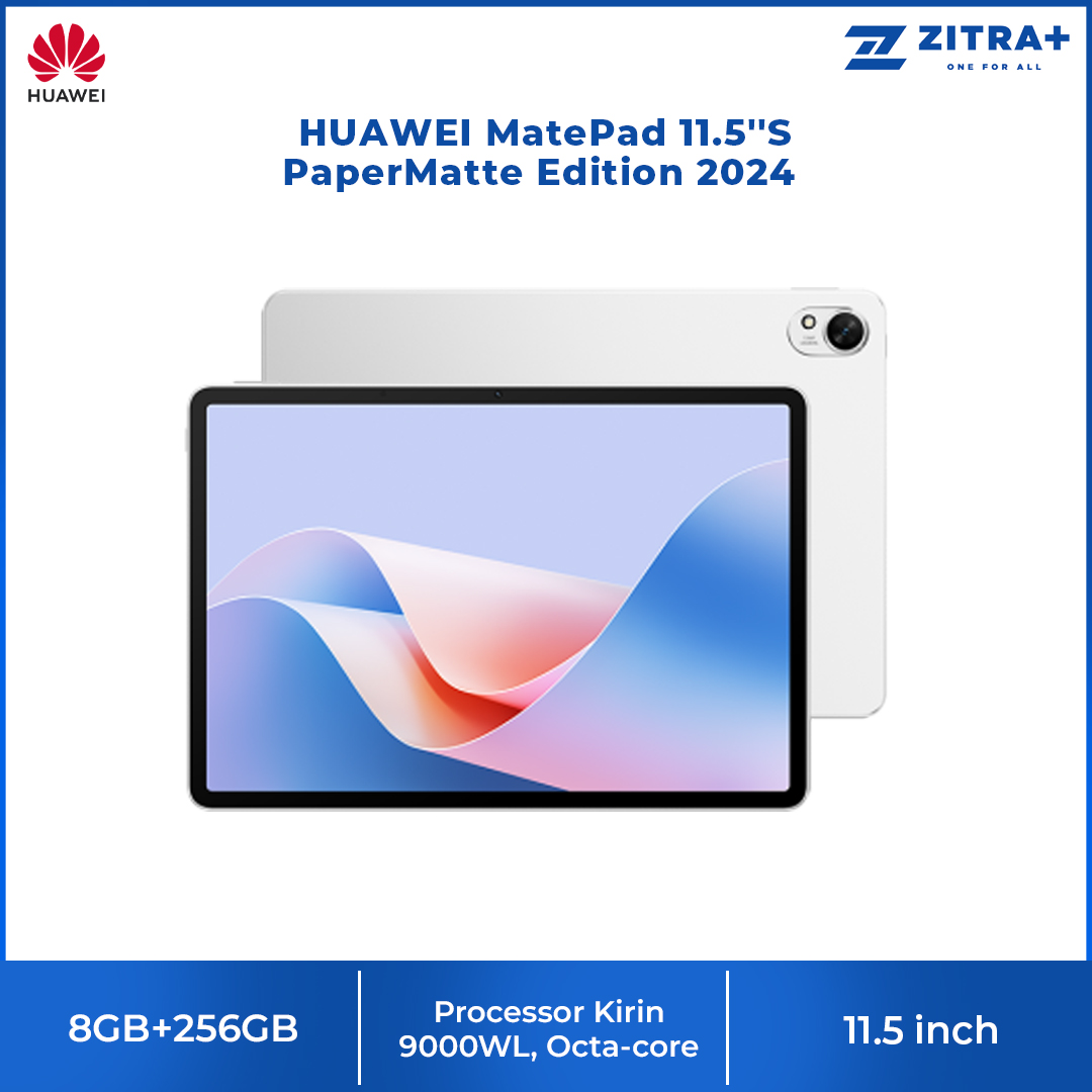 HUAWEI MatePad 11.5''S PaperMatte Edition 2024 8GB+256GB | Super Device, Floating Multi-Window6 | Crystal-clear and Eye-soothing PaperMatte Display | HUAWEI Notes,5 Easy Recording and Reviewing | 1  Year General Warranty