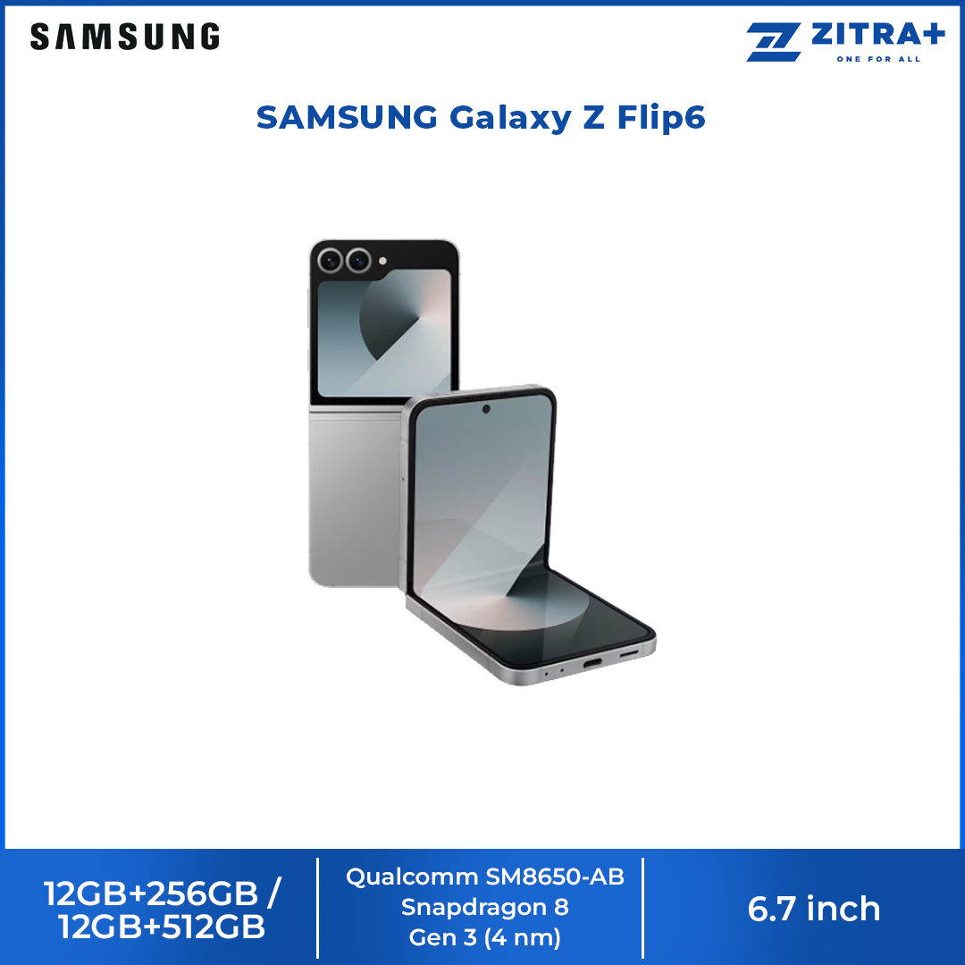 SAMSUNG Galaxy Z Flip6 | Qualcomm SM8650-AB Snapdragon 8 Gen 3 (4 nm) | Nano-SIM and eSIM | 5G