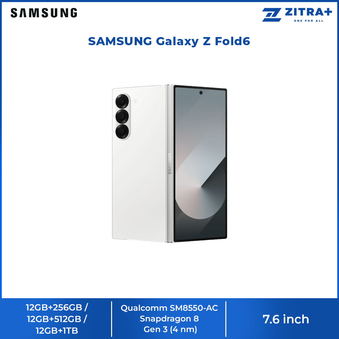 SAMSUNG Galaxy Z Fold6 | Qualcomm SM8550-AC Snapdragon 8 Gen 3 (4 nm) | Nano-SIM and eSIM | 5G
