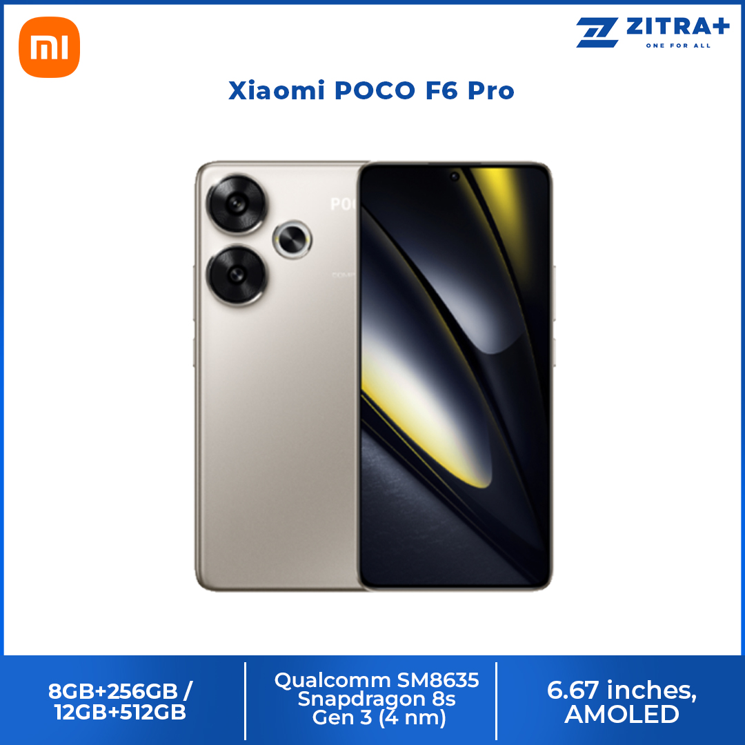 Xiaomi POCO F6 12GB+512GB / 8GB+256G | Flagship Snapdragon | 90W turbo charging | Intelligent temperature control | 1  Year General Warranty