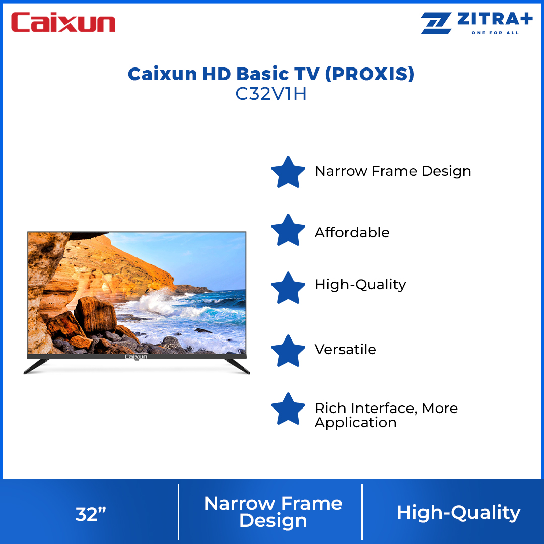Caixun 32" HD Basic TV (PROXIS) | Energy-Saving Features | Built-in Speakers