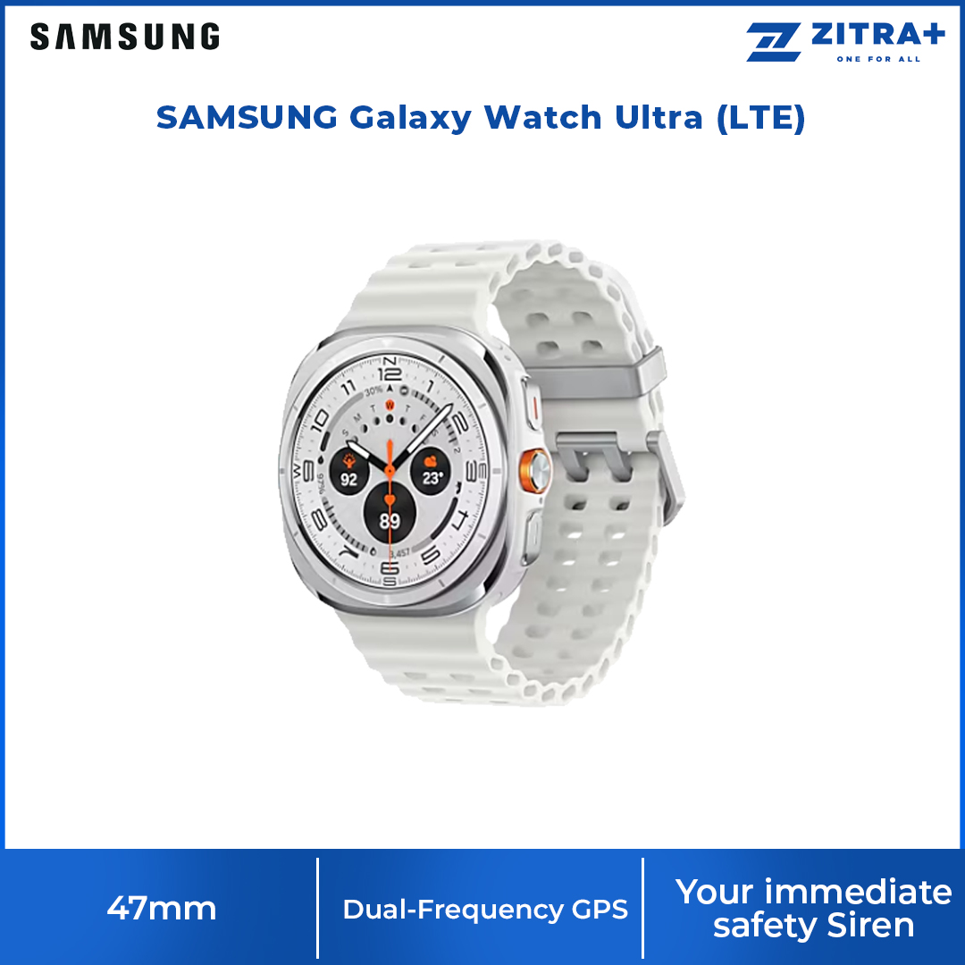 SAMSUNG Galaxy Watch Ultra (LTE) 47mm | 10 ATM water resistance | Immediate Safety Siren | Dual-Frequency GPS
