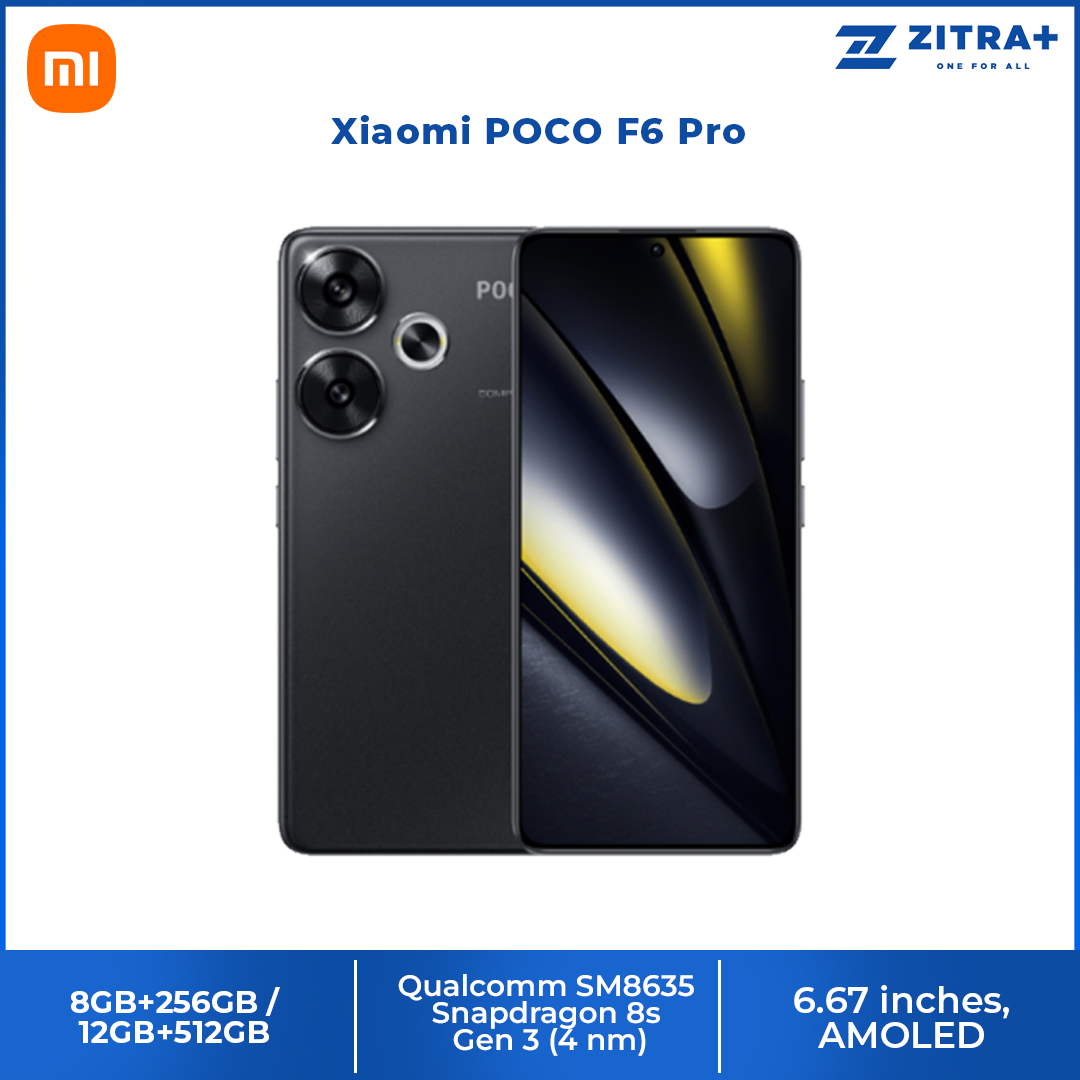Xiaomi POCO F6 12GB+512GB / 8GB+256G | Flagship Snapdragon | 90W turbo charging | Intelligent temperature control | 1  Year General Warranty