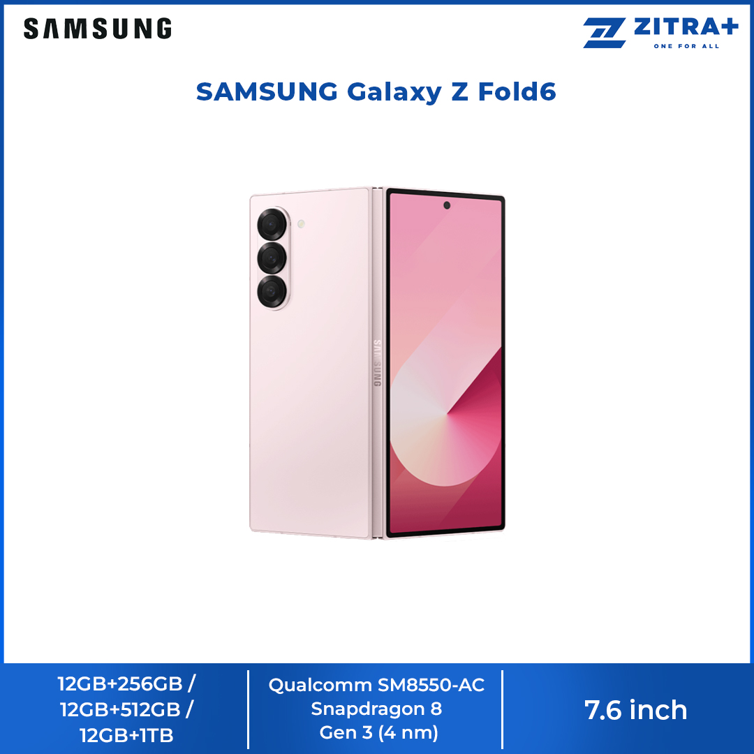 SAMSUNG Galaxy Z Fold6 | Qualcomm SM8550-AC Snapdragon 8 Gen 3 (4 nm) | Nano-SIM and eSIM | 5G
