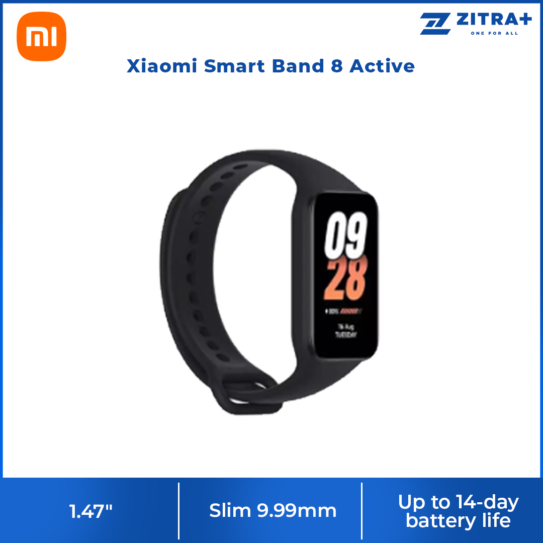 Xiaomi Smart Band 8 Active | 50+ sports modes | All-day sleep, heart rate and SpO2 monitoring | 100+ Watch Faces To Match Any Style | 1  Year General Warranty