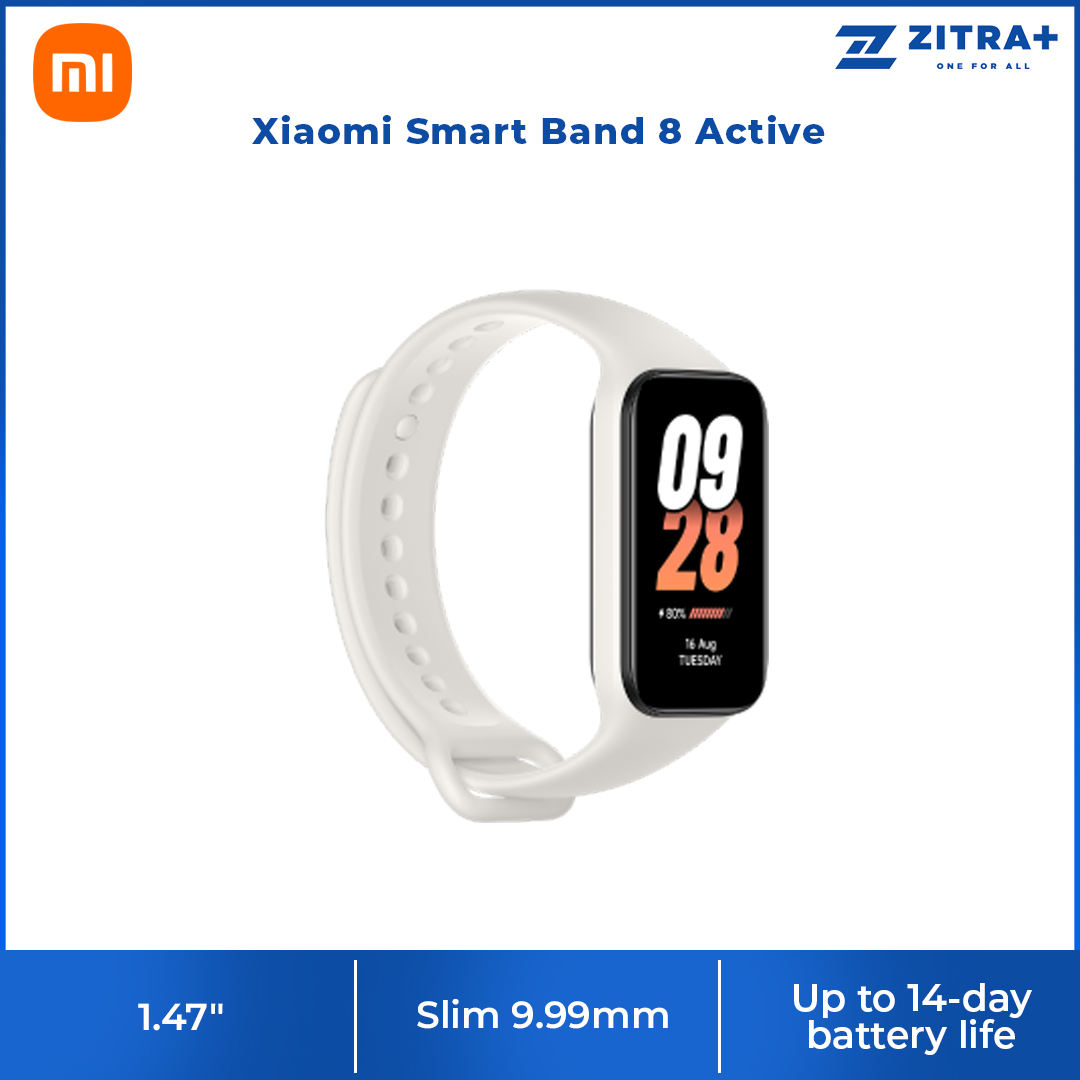 Xiaomi Smart Band 8 Active | 50+ sports modes | All-day sleep, heart rate and SpO2 monitoring | 100+ Watch Faces To Match Any Style | 1  Year General Warranty