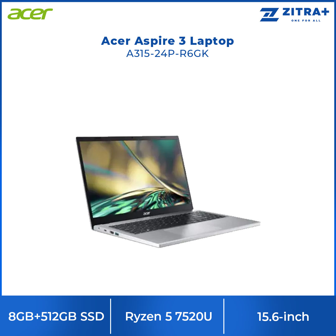 Acer Aspire 3  Laptop A315-24P-R6GK/A315-510P-C6S0 (Ryzen 5 7520U/ 8GB+512GB SSD/ 15.6-inch FHD/ W11) | Radeon Graphics | Laptop with 2 Years Warranty
