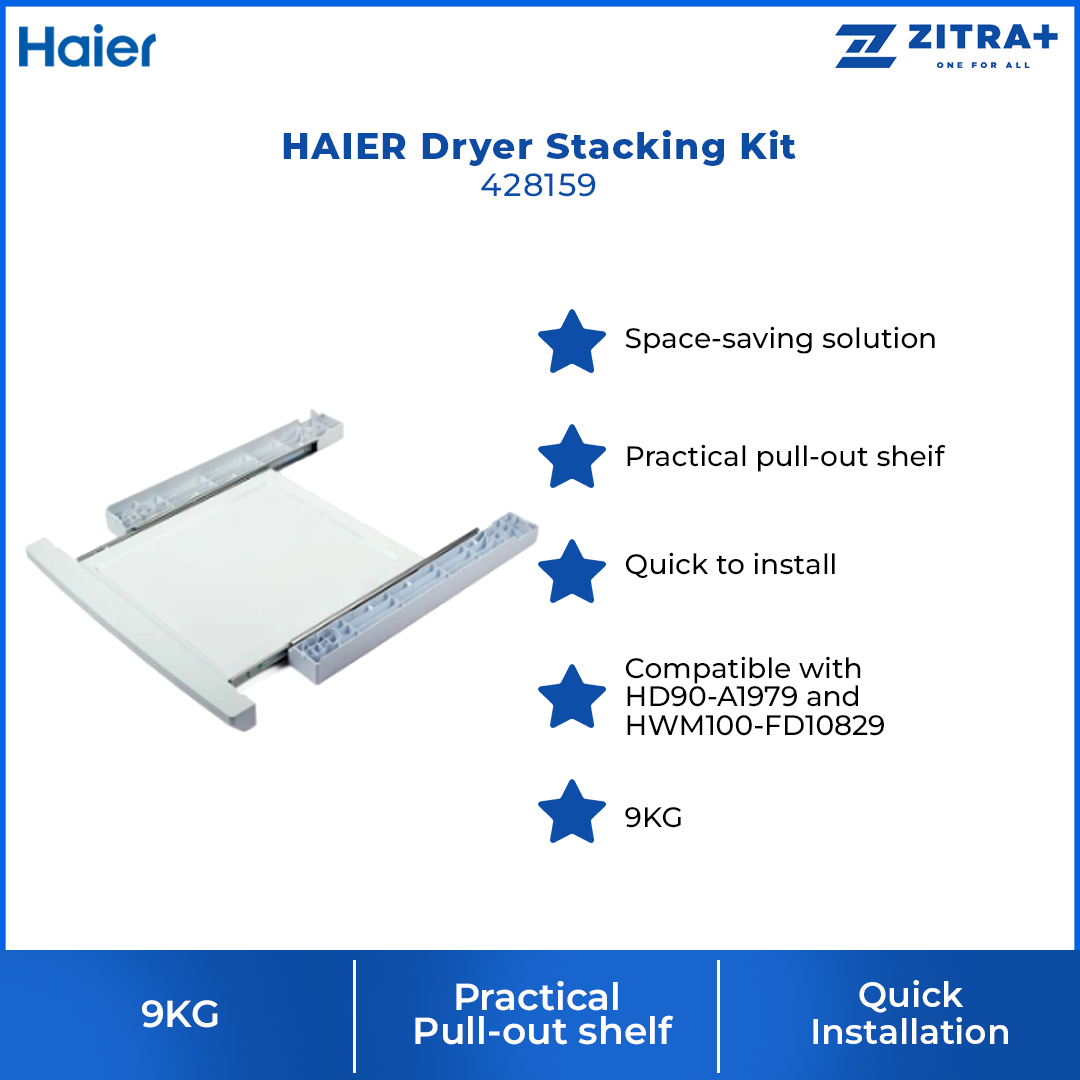 HAIER  Dryer Stacking Kit 428159 | Compatible with HD90-A2979 and HWM100-FD10829