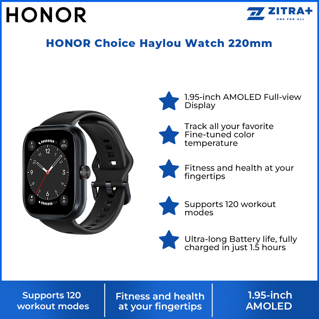 HONOR Choice Haylou Watch 220mm | Ultra-long Battery Life | All-day Health Monitoring | 5ATM Water Resistance | 1  Year General Warranty