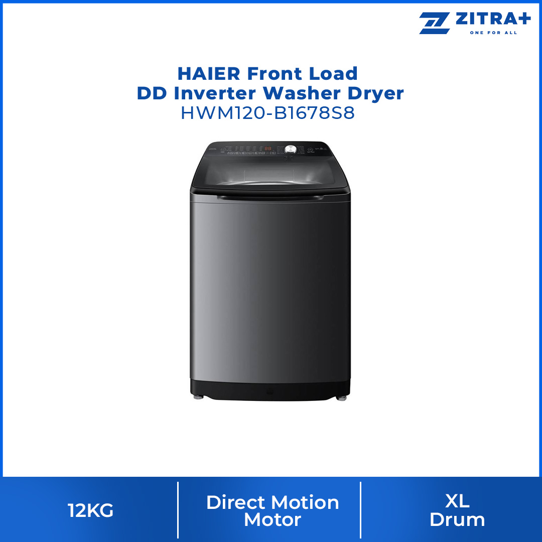 HAIER 10KG/12KG/14KG Top Load DD Inverter Washing Machines  HWM100-B1678S8/HWM120-B1678S8/HWM140-B1678S8 | Direct Motion Motor | Magic  Filter | Pillow 