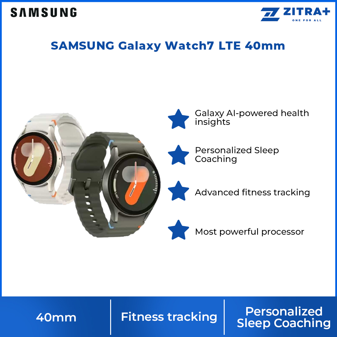 SAMSUNG Galaxy Watch7 LTE 40mm | Advanced  Fitness Tracking | Personalized Sleep Coaching |  Most Powerful Processor